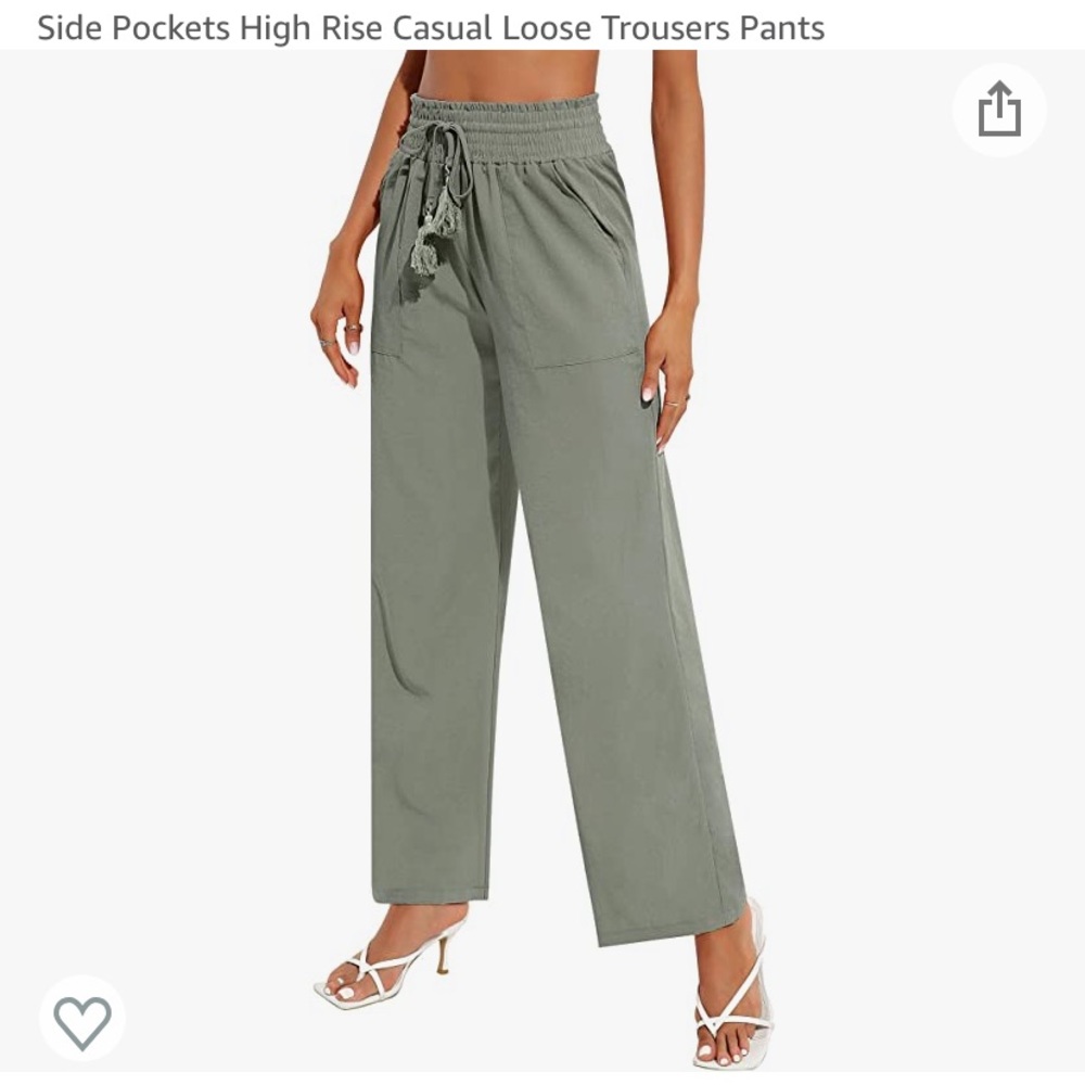 Olive linen pants